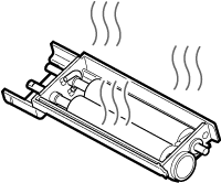 Cleaning roller to air dry