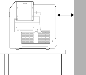 Side of printer